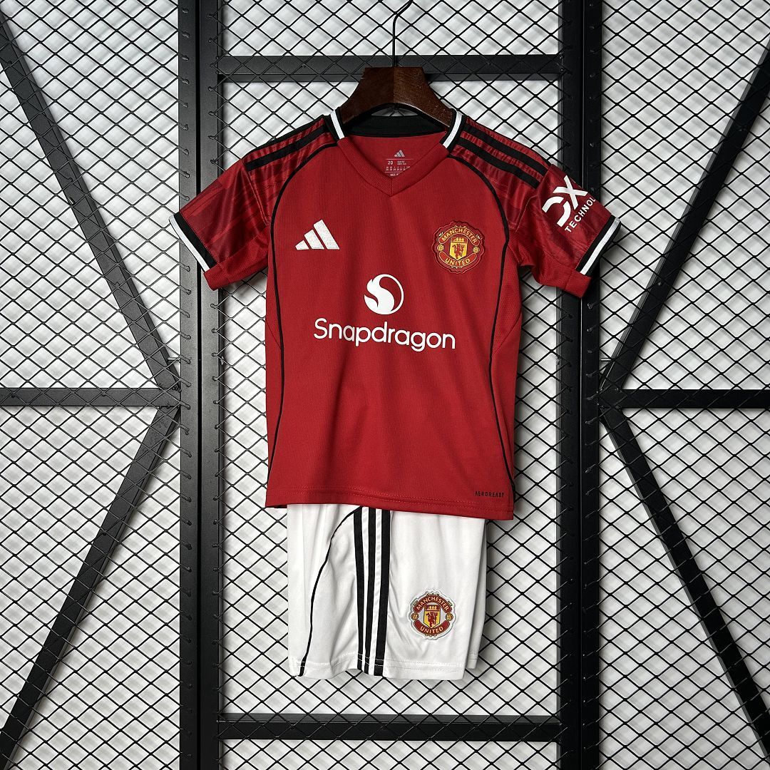 25-26 Manchester United Home Kids Jersey