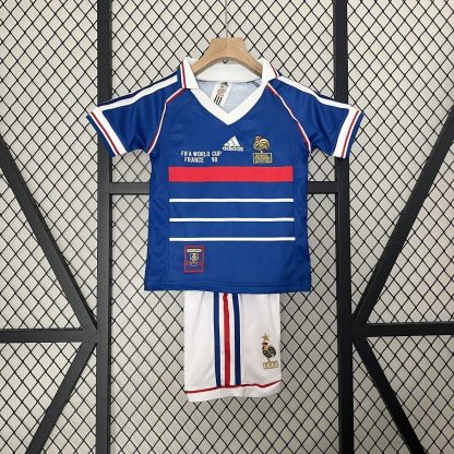1998 France Home Retro Kids Jersey