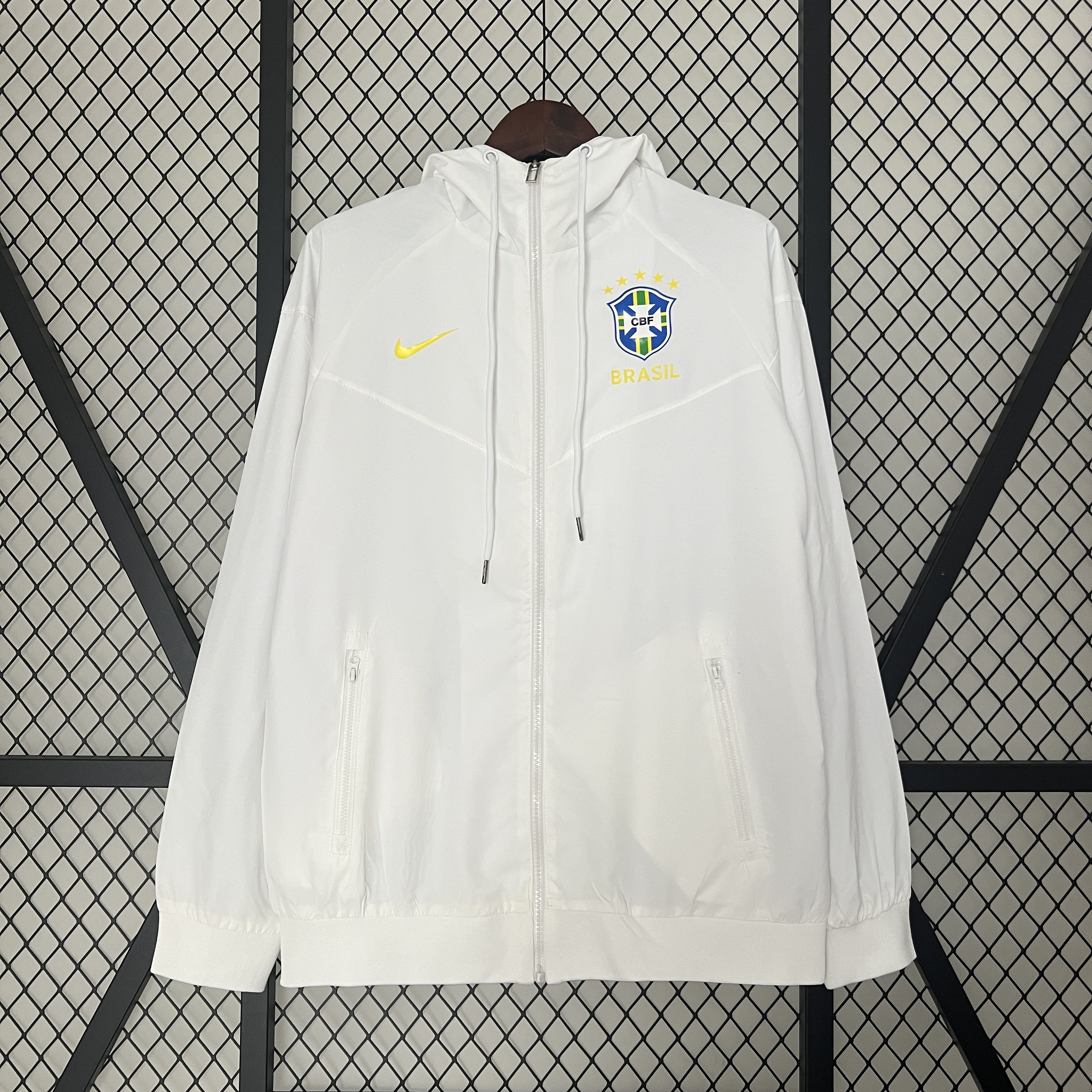 Brazil White Windbreaker