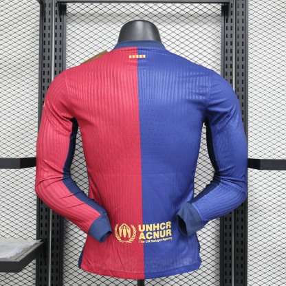 24-25 Barcelona Home Long sleeve Player version 
