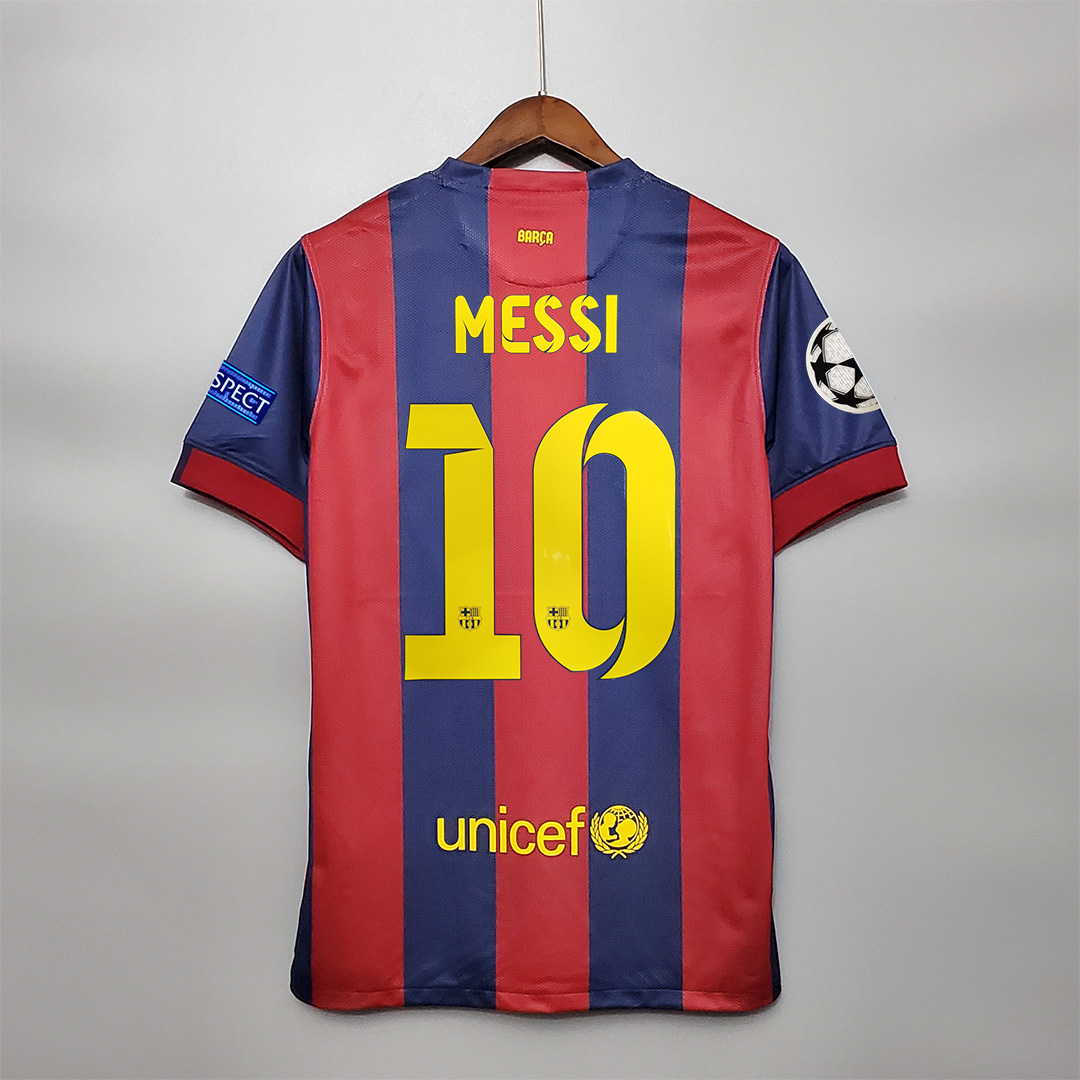 14-15 Messi Barcelona Home Retro Jersey (Laliga Patch Included)