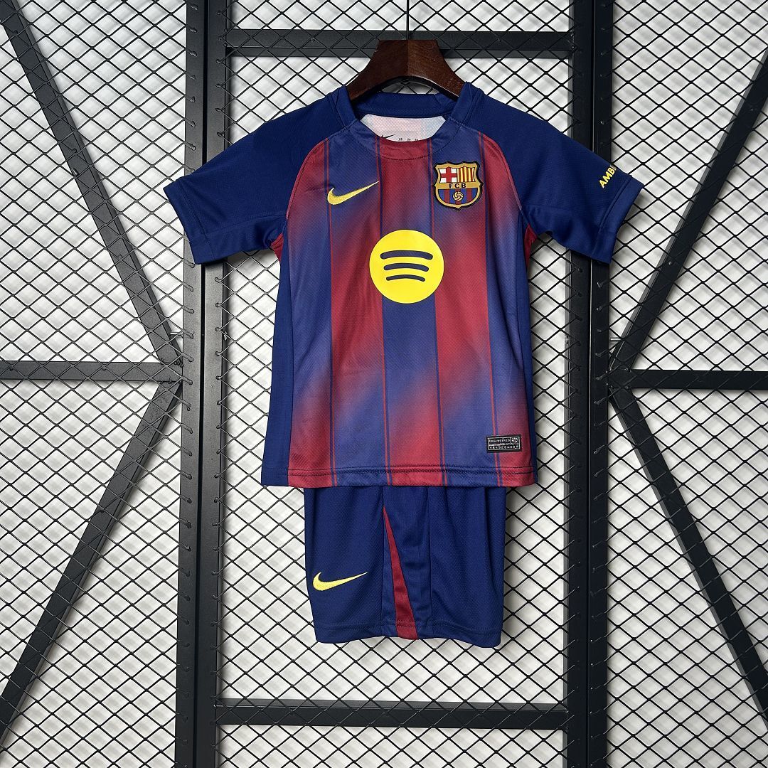 2025-26 Lamine Yamal Kopa Trophy Barcelona Home Kids Jersey