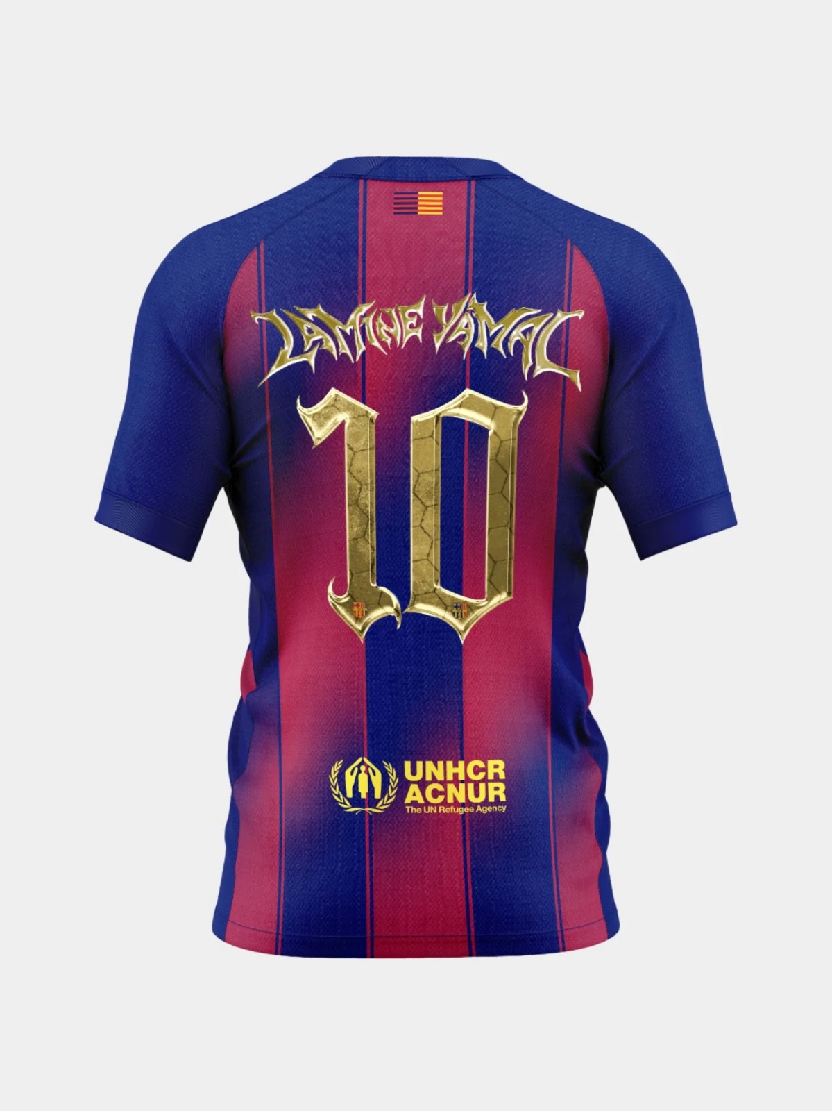 2025-26 Lamine Yamal Kopa Trophy Barcelona Home Kids Jersey