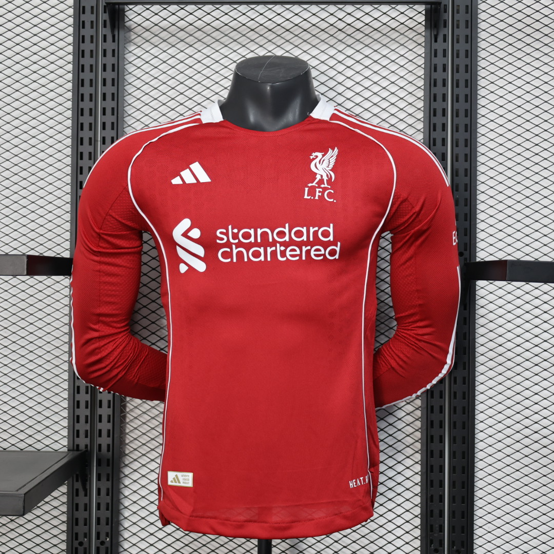 25-26 Liverpool Home Long Sleeve Jersey