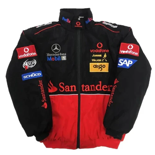 Red Mercedes Black F1 Jacket