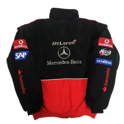 Red Mercedes Black F1 Jacket