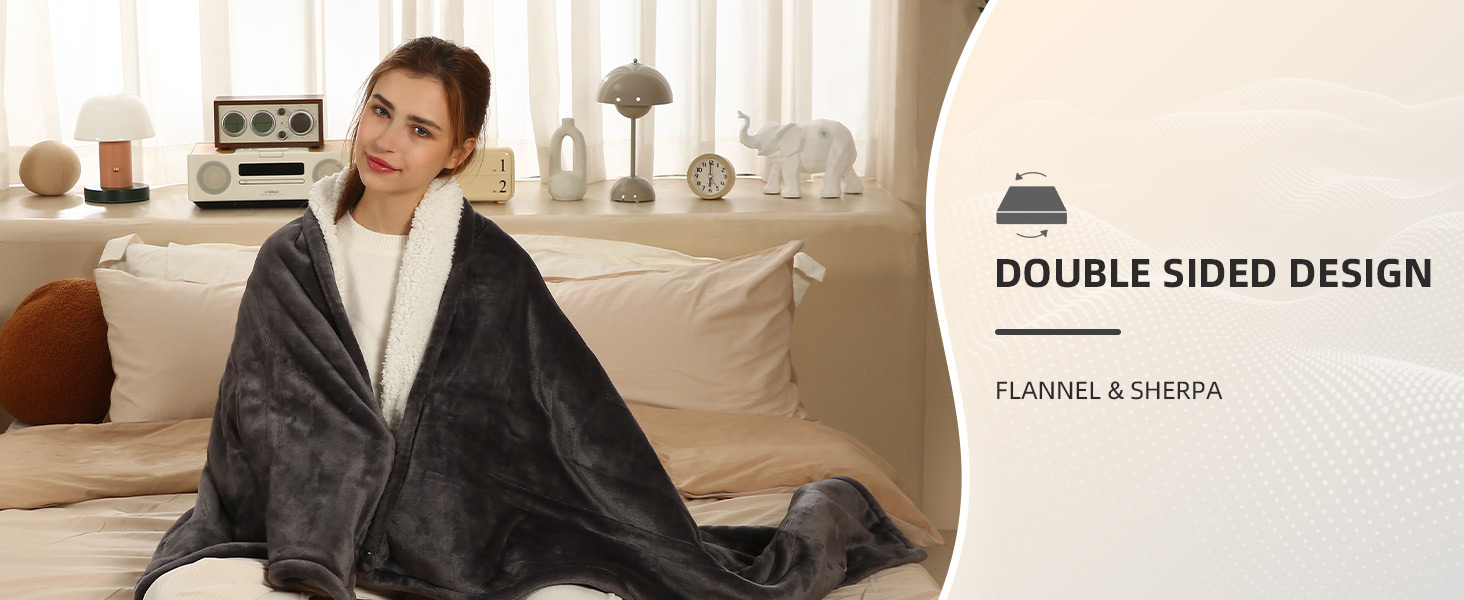 Double Sided design, electric blanket