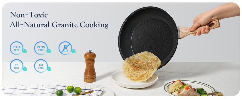 SODAY 12pcs Pots and Pans Set Non Stick Kitchen Cookware Sets Induction Cookware Nonstick Granite Cooking Set with Frying Pans, Saucepans, Steamer, Kitchenware,stock up on specials,TikTokShopBlackFriday SODAY 12pcs Pots and Pans Set Non Stick Kitchen Cookware Sets Induction Cookware Nonstick Granite Cooking Set with Frying Pans, Saucepans, Steamer, Kitchenware,stock up on specials,TikTokShopBlackFriday