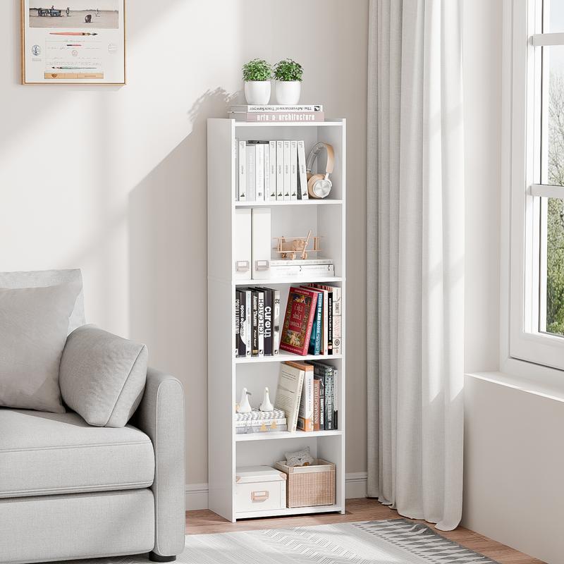 Segawe 5-Tiers Bookshelf Small Bookcase Multipurpose Collection Display Storage