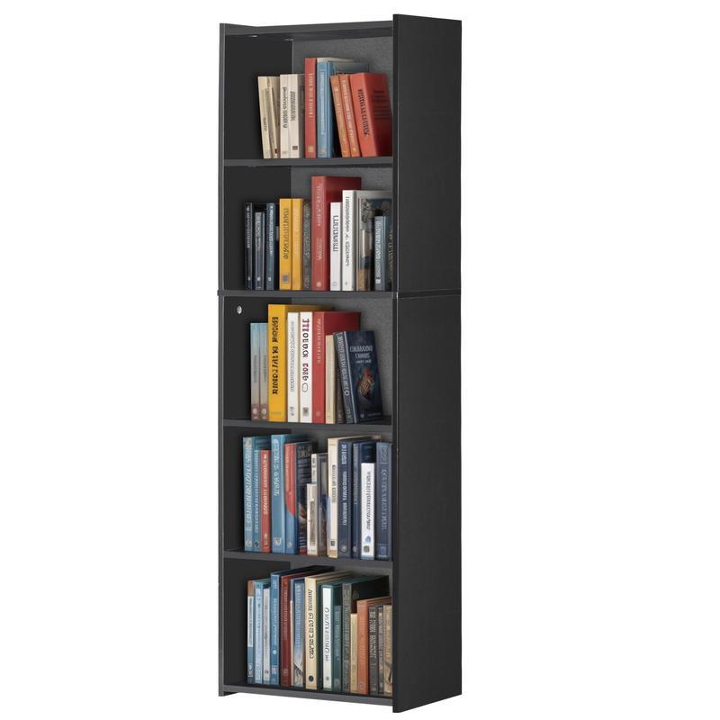 Segawe 5-Tiers Bookshelf Small Bookcase Multipurpose Collection Display Storage