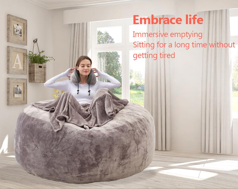 3FT/4FT/5'FT/Jumbo(with Filler) bean bag Lazy sofa beanbag Chair Ship Free High-Rebound Memory Foam Furniture Flannel Cover Removable 3FT/4FT/5'FT/Jumbo(with Filler) bean bag Lazy sofa beanbag Chair Ship Free High-Rebound Memory Foam Furniture Flannel Cover Removable