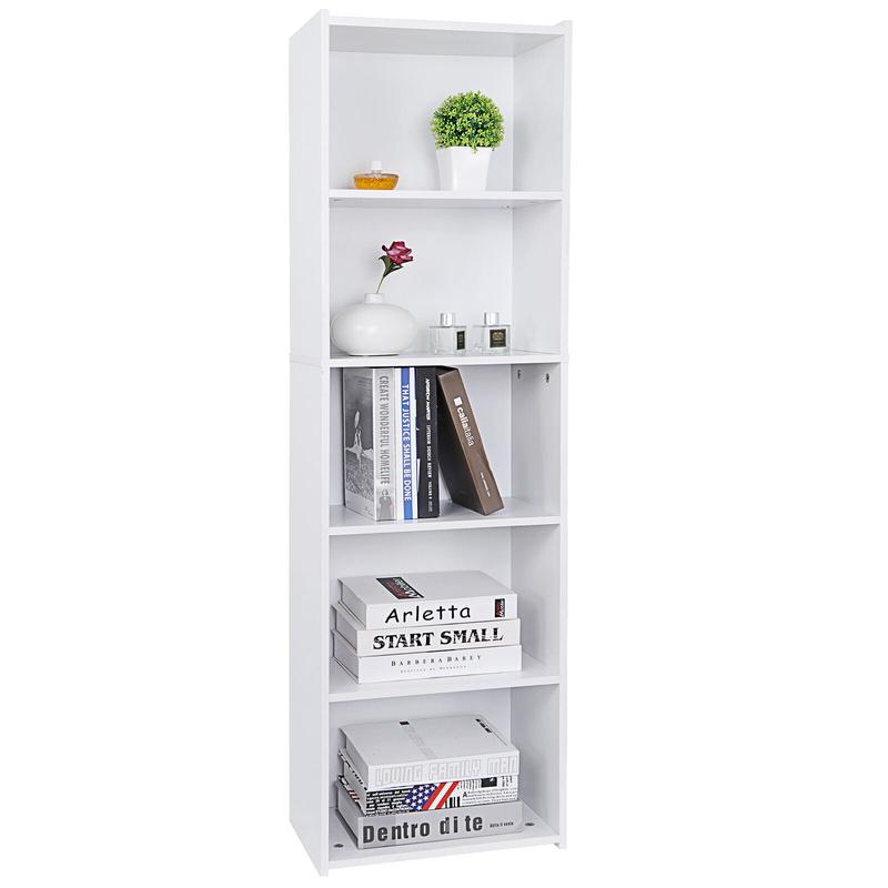 Segawe 5-Tiers Bookshelf Small Bookcase Multipurpose Collection Display Storage