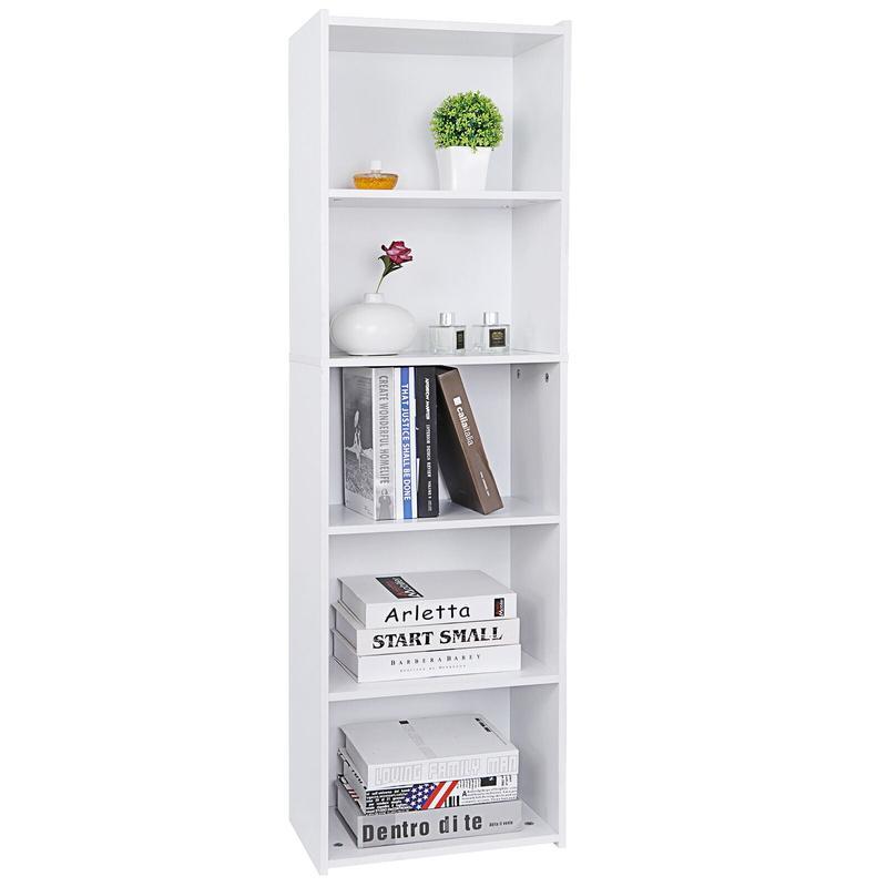 Segawe 5-Tiers Bookshelf Small Bookcase Multipurpose Collection Display Storage