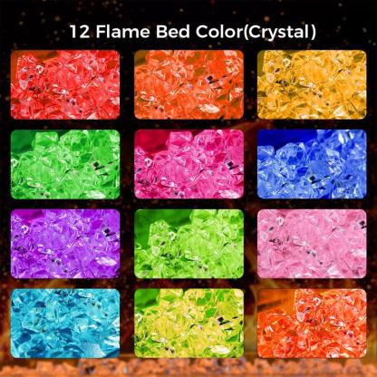 R.W.FLAME Electric Fireplace Heater 12 Flame Colors/ 4 Flame colors, 25"/ 17''Freestanding Infrared Stove, 5100BTU, 3D Realistic Flame Effects, Adjustable Brightness and Heating Mode, Overheating Safe Design, Remote, Timer, ETL Certified energy efficient