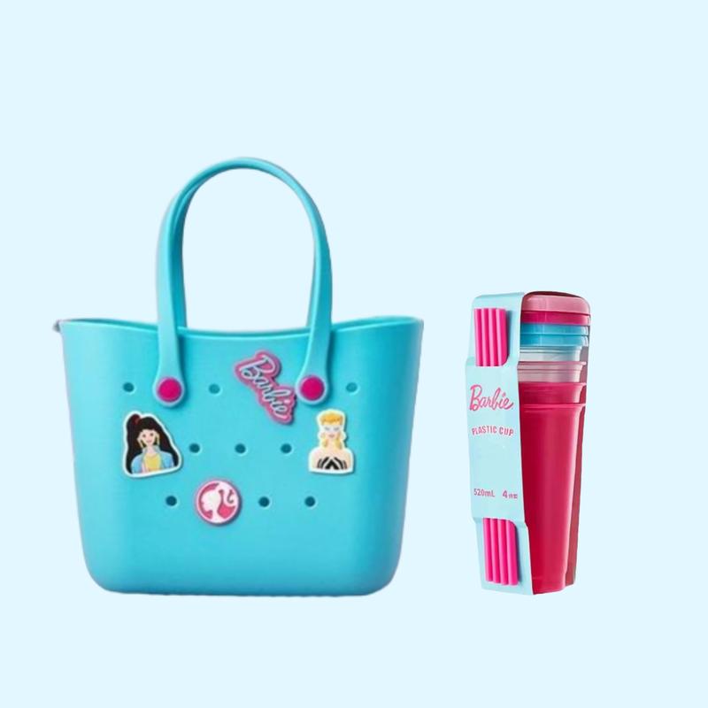 [Gift Bag] Barthtbie Official Collash Multi-Use Storage Tote Bag | Machine-Washable Organizer for Travel, College Dorm & Home | Stain-Resistant Fabric with Handle Trendy Gift for Barbie Fans – Perfect for Makeup, Books, Gym Essentials & Daily Carry!