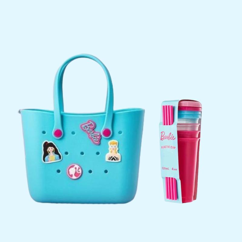 [Gift Bag] Barthtbie Official Collash Multi-Use Storage Tote Bag | Machine-Washable Organizer for Travel, College Dorm & Home | Stain-Resistant Fabric with Handle Trendy Gift for Barbie Fans – Perfect for Makeup, Books, Gym Essentials & Daily Carry!