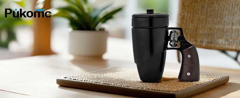 Pukomc Coffee Mug with Rotatable Wooden Handle, Ceramic Leak-Proof and Scalding-Proof Cup, 16 Ounces Beverage Drinkware Glass Reusable Reuse Tumbler Washable Pukomc Coffee Mug with Rotatable Wooden Handle, Ceramic Leak-Proof and Scalding-Proof Cup, 16 Ounces Beverage Drinkware Glass Reusable Reuse Tumbler Washable