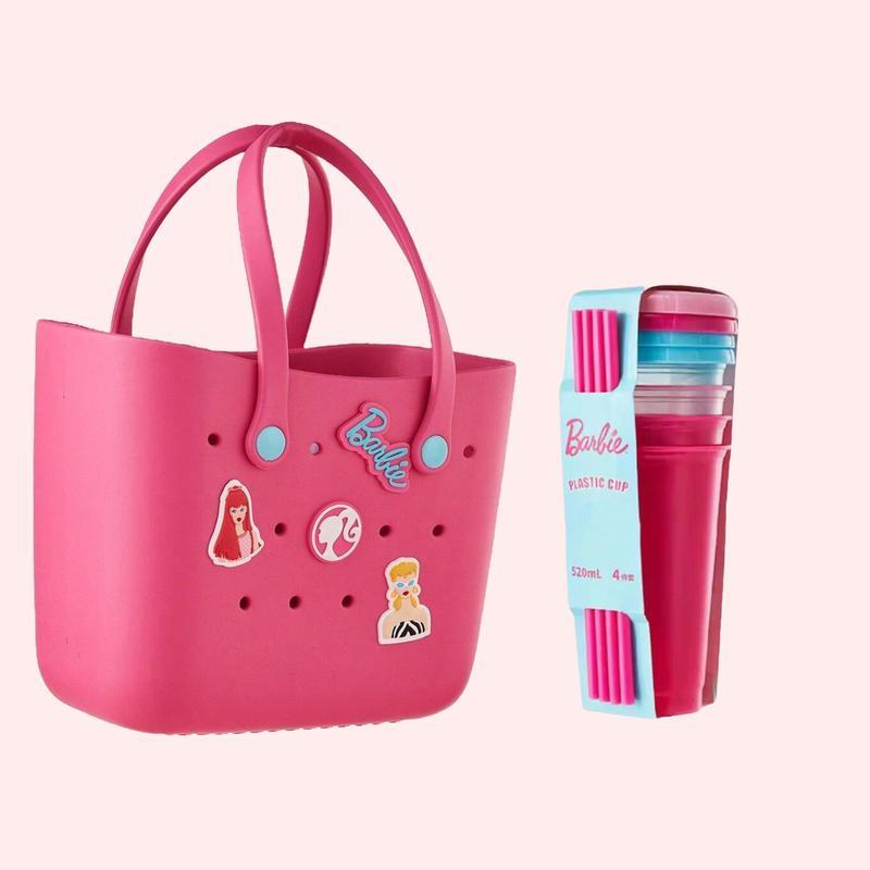 [Gift Bag] Barthtbie Official Collash Multi-Use Storage Tote Bag | Machine-Washable Organizer for Travel, College Dorm & Home | Stain-Resistant Fabric with Handle Trendy Gift for Barbie Fans – Perfect for Makeup, Books, Gym Essentials & Daily Carry!