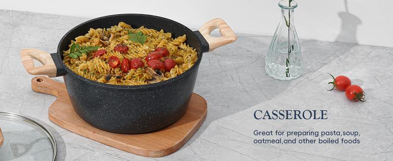 SODAY 12pcs Pots and Pans Set Non Stick Kitchen Cookware Sets Induction Cookware Nonstick Granite Cooking Set with Frying Pans, Saucepans, Steamer, Kitchenware,stock up on specials,TikTokShopBlackFriday SODAY 12pcs Pots and Pans Set Non Stick Kitchen Cookware Sets Induction Cookware Nonstick Granite Cooking Set with Frying Pans, Saucepans, Steamer, Kitchenware,stock up on specials,TikTokShopBlackFriday