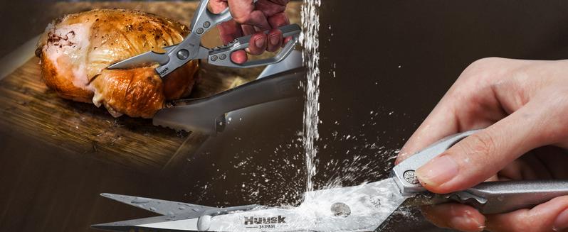 【TikTokShopBlackFriday】HUUSK Kitchen Scissors All Purpose -FallFreshness- Stainless Steel Kitchen Shears, Sharp Silver Meat Scissors, Dishwasher Safe, Heavy Duty Poultry Shears, Japanese Cooking Scissors for Food, Chicken Bones, and Turkey – Perfect Gift!