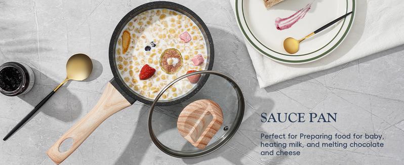 SODAY 12pcs Pots and Pans Set Non Stick Kitchen Cookware Sets Induction Cookware Nonstick Granite Cooking Set with Frying Pans, Saucepans, Steamer, Kitchenware,stock up on specials,TikTokShopBlackFriday SODAY 12pcs Pots and Pans Set Non Stick Kitchen Cookware Sets Induction Cookware Nonstick Granite Cooking Set with Frying Pans, Saucepans, Steamer, Kitchenware,stock up on specials,TikTokShopBlackFriday