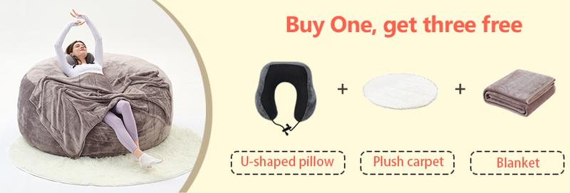 3FT/4FT/5'FT/Jumbo(with Filler) bean bag Lazy sofa beanbag Chair Ship Free High-Rebound Memory Foam Furniture Flannel Cover Removable 3FT/4FT/5'FT/Jumbo(with Filler) bean bag Lazy sofa beanbag Chair Ship Free High-Rebound Memory Foam Furniture Flannel Cover Removable