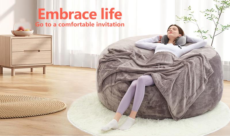 3FT/4FT/5'FT/Jumbo(with Filler) bean bag Lazy sofa beanbag Chair Ship Free High-Rebound Memory Foam Furniture Flannel Cover Removable 3FT/4FT/5'FT/Jumbo(with Filler) bean bag Lazy sofa beanbag Chair Ship Free High-Rebound Memory Foam Furniture Flannel Cover Removable