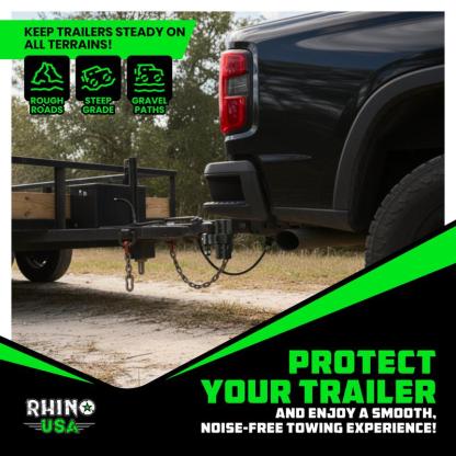 Rhino USA Adjustable Trailer Hitch 2 inch Receiver - Heavy Duty Aluminum Drop Hitch with 12,500lb GTW Towing Capacity for Hauling Heavy Trucks, RV, Trailer, Camper