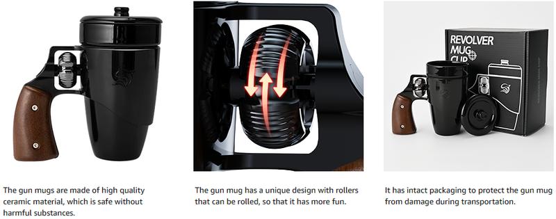 Pukomc Coffee Mug with Rotatable Wooden Handle, Ceramic Leak-Proof and Scalding-Proof Cup, 16 Ounces Beverage Drinkware Glass Reusable Reuse Tumbler Washable