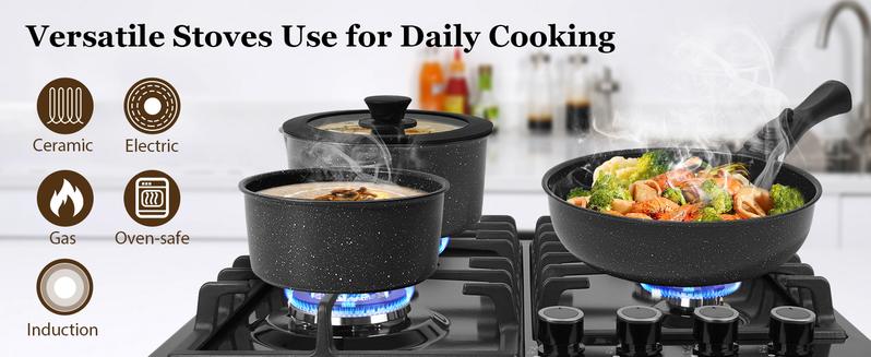 SODAY 15pcs Pots and Pans Set Non Stick, Cookware Sets with Detachable Handle, Nonstick RV Kitchen Cooking Set Removable Handles, Oven Safe,Stackable, Frying, Kitchenware,stock up on specials,TikTokShopBlackFriday