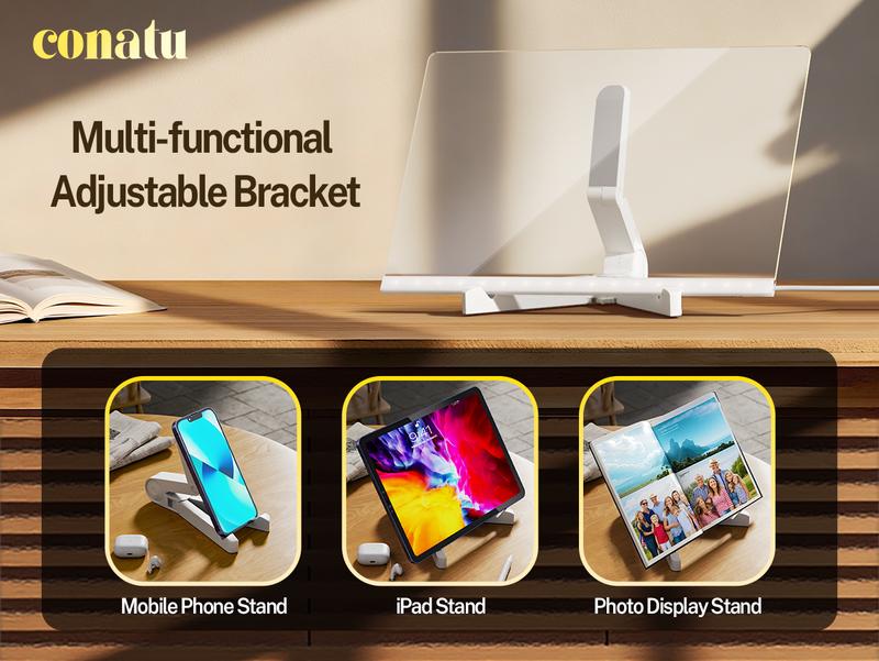 Conatu Led Drawing Board For Kids, Acrylic Dry Erase Light-Up Board with Stand Markers Wipes Spray Bottle & Tracing Paper Erasable Reusable Board for Kids Learning Ideal Gift for Birthday Halloween Christmas Decorative Neon Sign