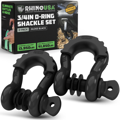 3/4" D-Ring Shackle Set (2-Pack)