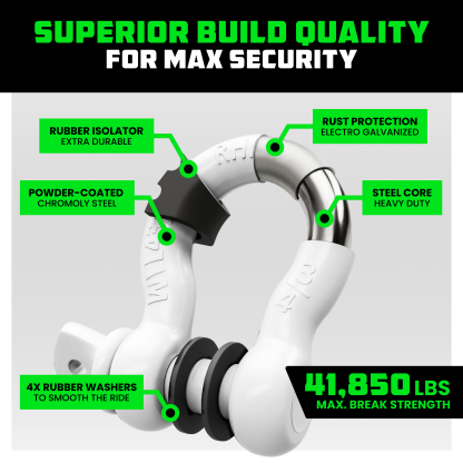 3/4" D-Ring Shackle Set (2-Pack)