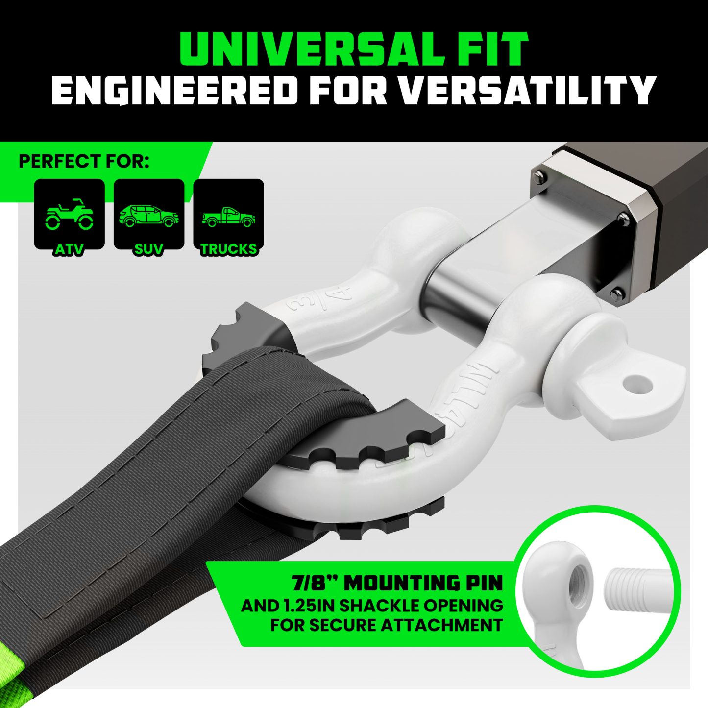 3/4" D-Ring Shackle Set (2-Pack)