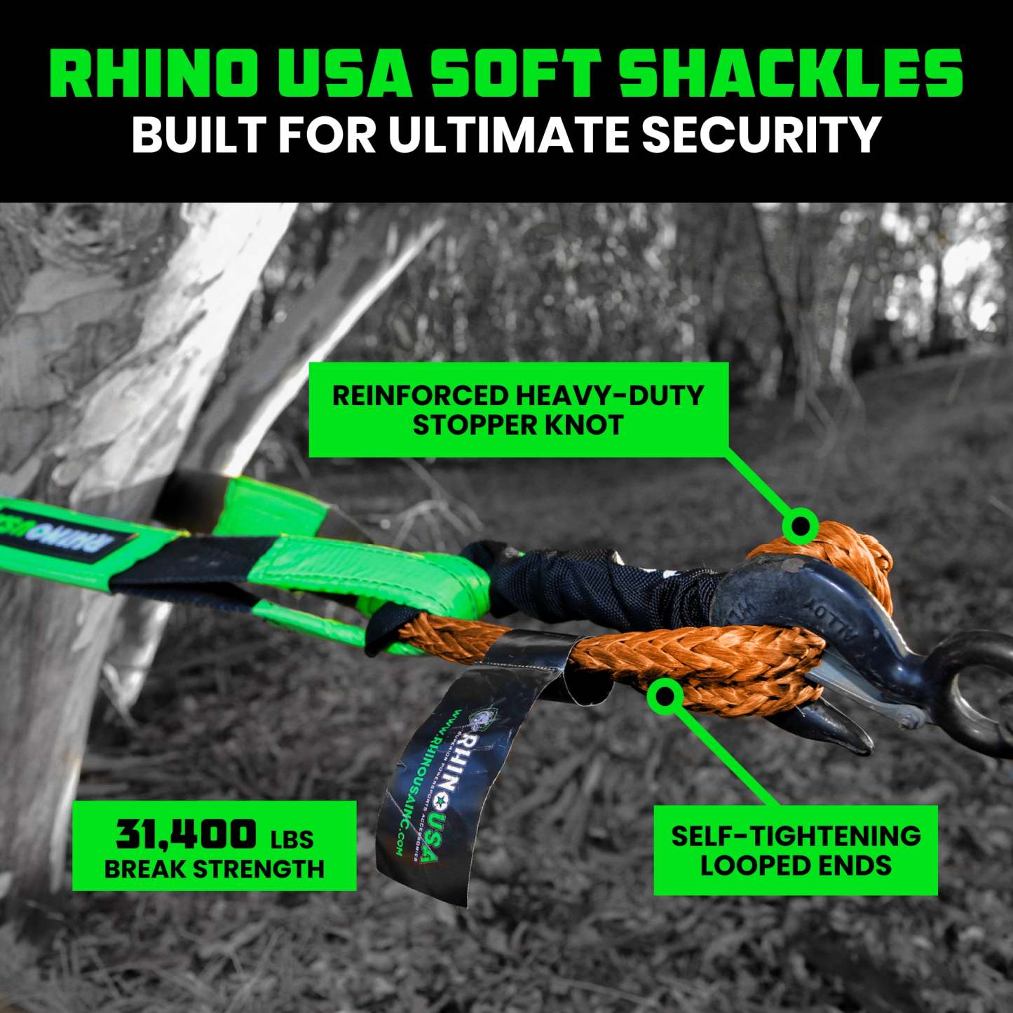 3/8" Synthetic Soft Shackles