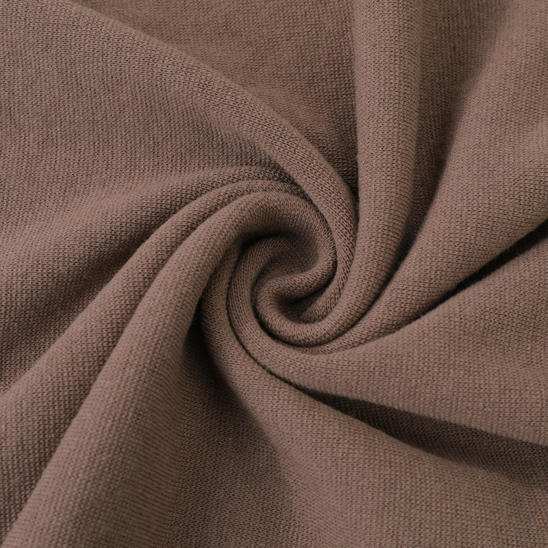 270g cotton cross-stretch elastic knitted circular rib fabric for spring/summer short-sleeved garments, collars, and cuffs (wholesale).