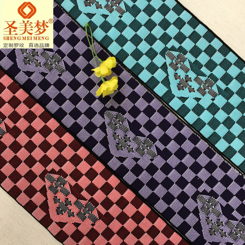 Custom-made jacquard nylon fabric, high-elastic thick ribbed collar, sweatshirt hem, cuffs, webbing, lace, and other garment accessories.