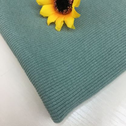 340g 21-count ribbed polyester-cotton open-width rib knit fabric, stretch cotton-spandex blend, suitable for autumn/winter sweatshirts, collars, and hems (garment accessories).