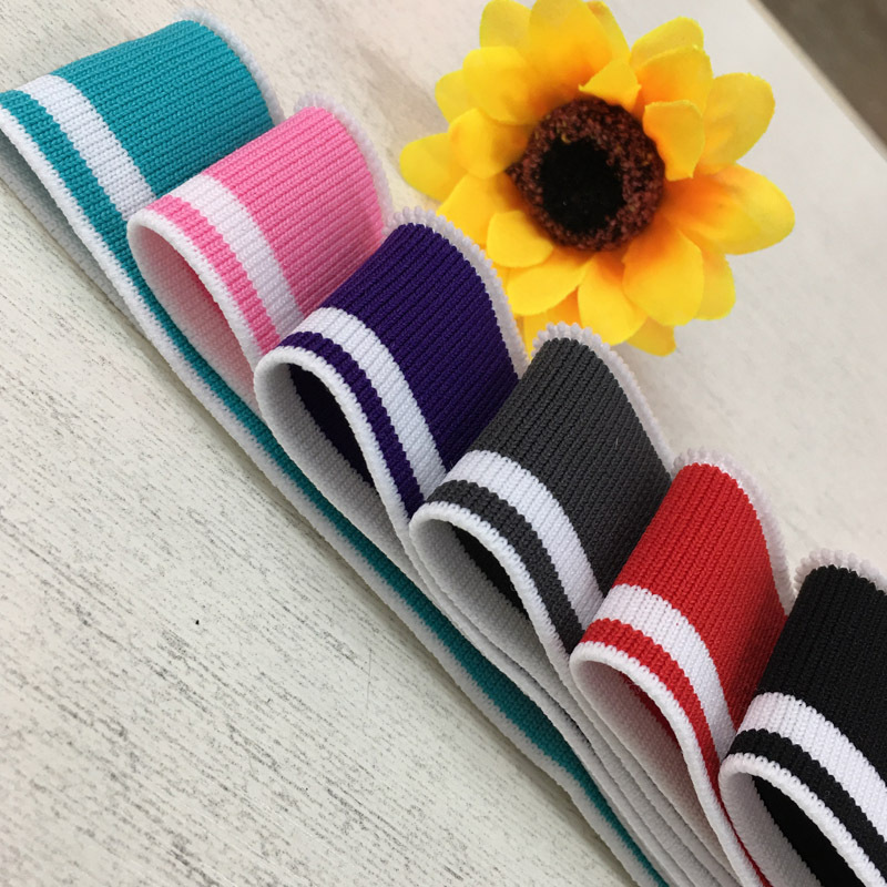 Double-sided imitation high-elastic nylon ribbed fabric for collars and hems, custom-made cuffs, and nylon lace fabric customization.