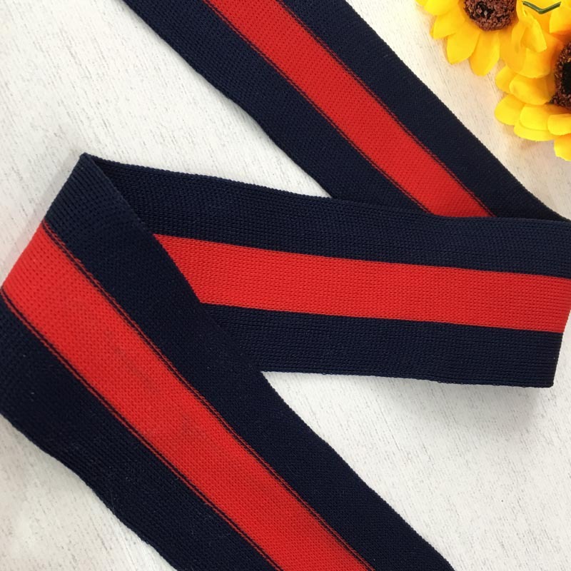 Custom-made plain weave nylon ribbed webbing lace for clothing, collars, cuffs, and DIY projects. High elasticity and breathable.
