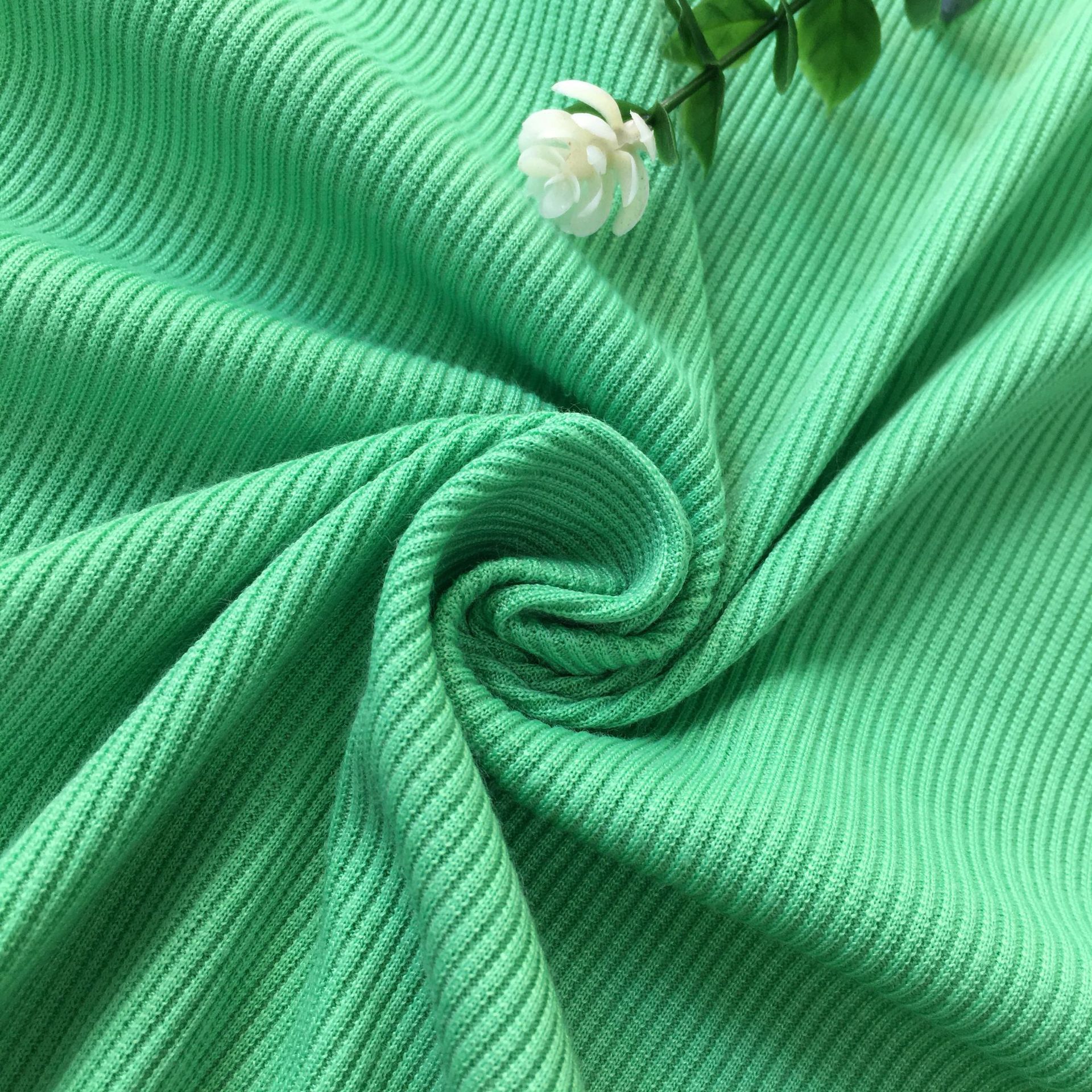 280g 2x2 width double-sided polyester-spandex rib knit fabric wholesale for clothing, toys, pet clothing, and elastic footwear.