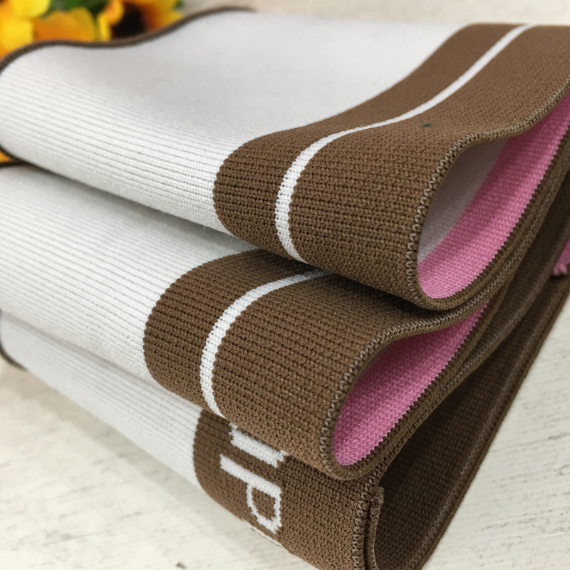 Custom-made 1x1 jacquard nylon fabric for waistbands, hems, cuffs, and ribbed trim, in a fresh and minimalist style.