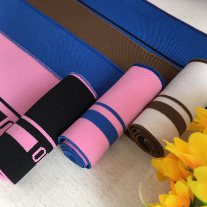 1x1 Jacquard Nylon Lace Trim, Fabric for Hems, Waistbands, Cuffs, and Sleeves - Custom Manufacturing and Tailoring Available