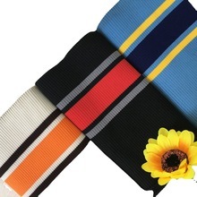 Custom-made 2x1 low-stretch spandex ribbed down jacket fabric for collar, hem, cuffs, front panel, and neckline (small order)