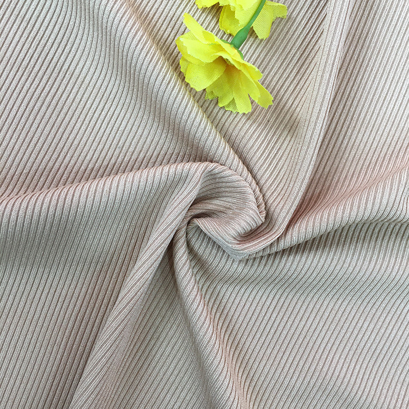 200g imitation brocade circular knitting ribbed fabric, 2x2 ice silk ribbed fabric, customizable digital printing and embossing fabric, polyester.