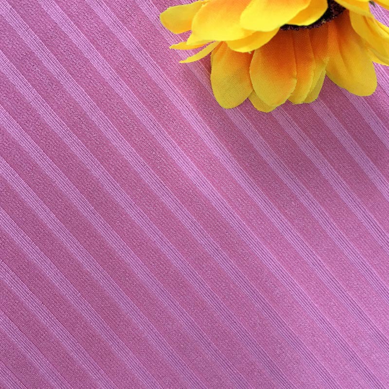 210g/m² 100% Polyester Milk Silk Ribbed Knit Fabric (9x5 rib structure) for Spring/Summer Clothing and Children's Wear (Circular Knitting Machine)