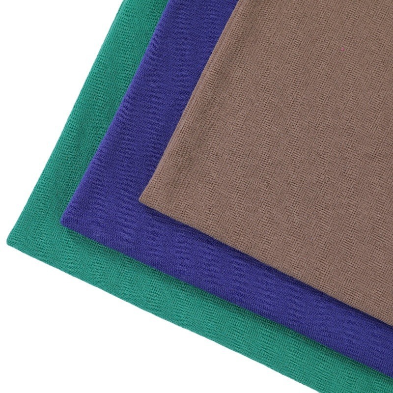 270g cotton cross-stretch elastic knitted circular rib fabric for spring/summer short-sleeved garments, collars, and cuffs (wholesale).