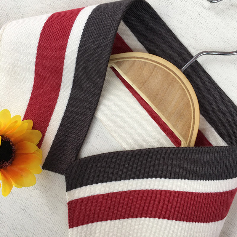 1x1 Spandex ribbed fabric for clothing collars, hems, cuffs, and machine-knitted school uniforms; elastic ribbed fabric lace.