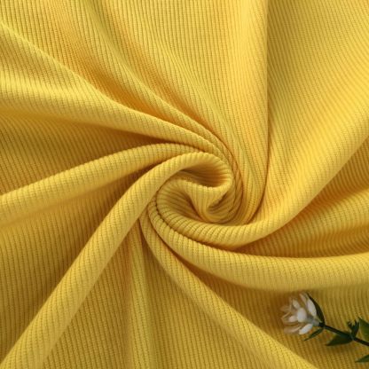 280g 2x2 width double-sided polyester-spandex rib knit fabric wholesale for clothing, toys, pet clothing, and elastic footwear.
