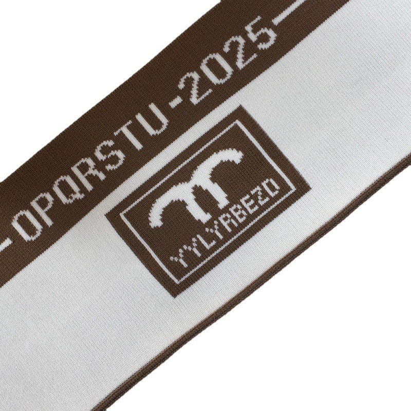 Custom-made 1x1 jacquard nylon fabric for waistbands, hems, cuffs, and ribbed trim, in a fresh and minimalist style.